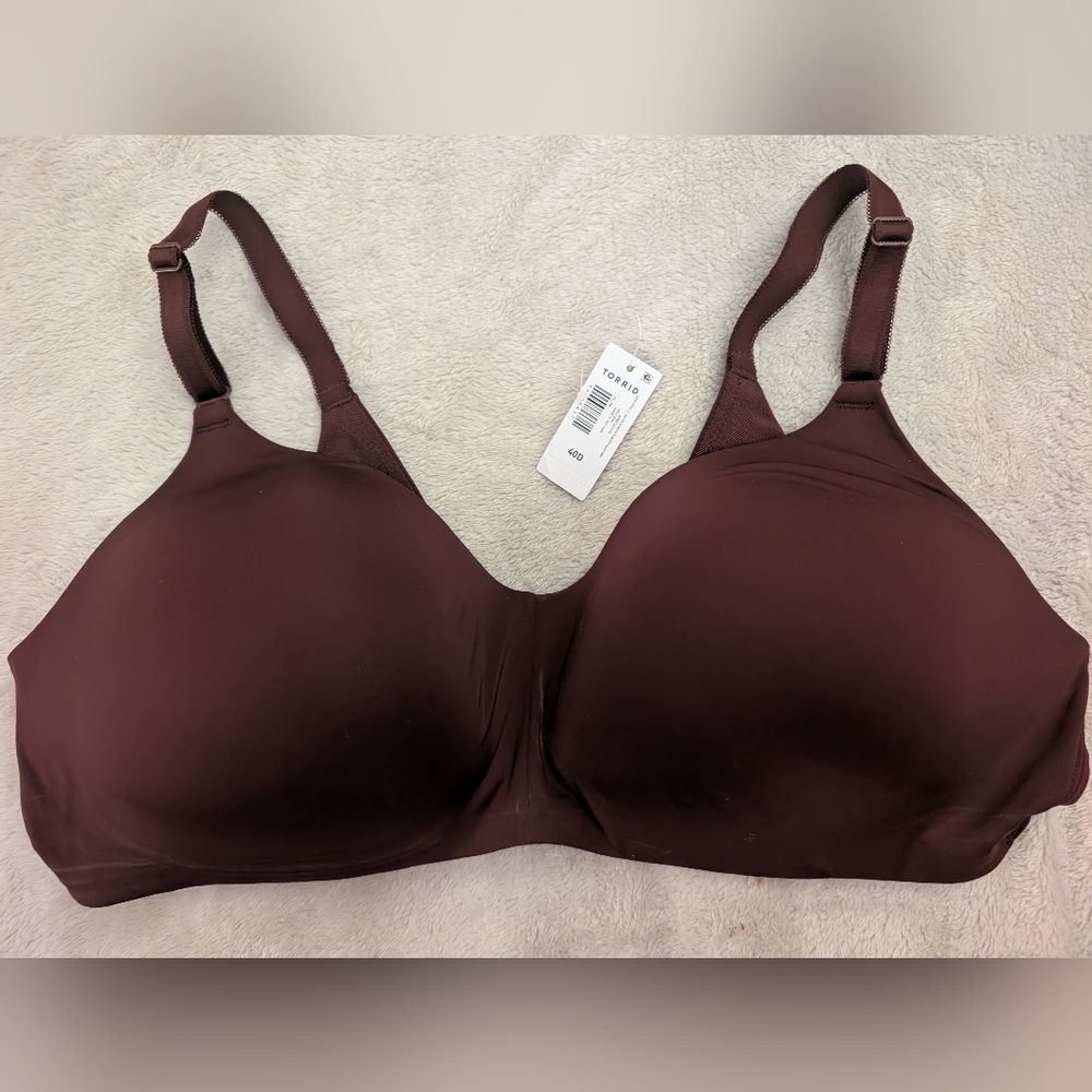 Torrid Dream Wire-Free Bra in Burgundy - Picture 3 of 5